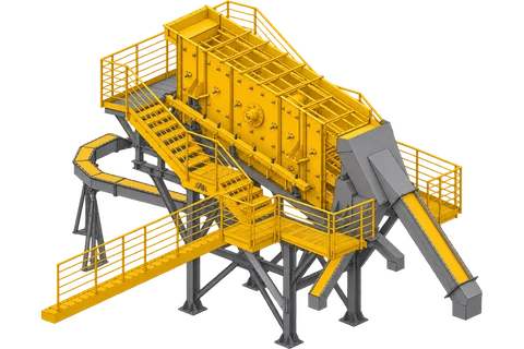 Heavy-duty inclined vibrating screen LA-VVP-4153-OR06