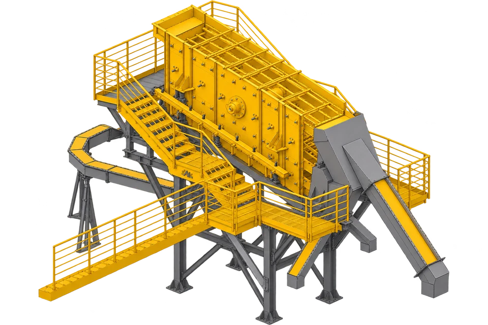 Heavy-duty inclined vibrating screen LA-VVP-4153-OR06