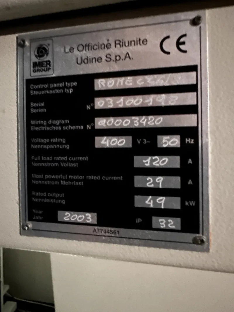 Targhetta del quadro ORU